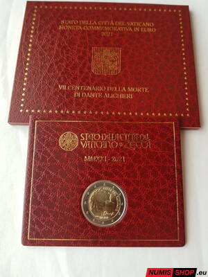 Vatikán 2 euro 2021 - Dante Alighieri