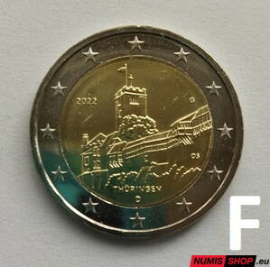 Nemecko 2 euro 2022 - Thuringen - F - UNC