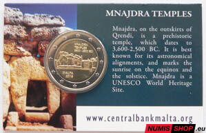 Malta 2 euro 2018 - Chrámy Mnajdra - COIN CARD