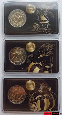 Francúzsko 3 x 2 euro 2019 - Asterix, Obelix a Idefix- UNC