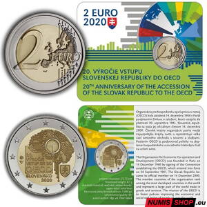 Slovensko 2 euro 2020 - OECD - COIN CARD