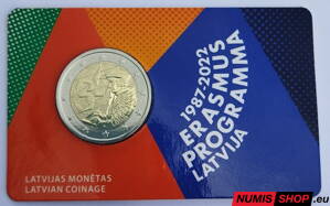 Lotyšsko 2 euro 2022 - Erasmus - COIN CARD