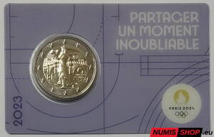 Francúzsko 2 euro 2023 - OH Paríž 2024 - COIN CARD violet