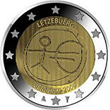 Luxembursko 2 euro 2009 - 10. výročie hospodárskej a menovej únie - UNC