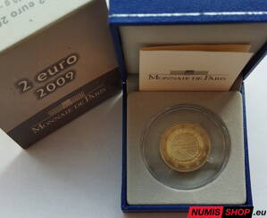 Francúzsko 2 euro 2009 - 10. výročie hospodárskej a menovej únie - PROOF