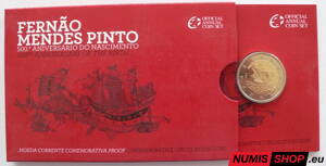 Portugalsko 2 euro 2011 - 500. výročie narodenia Fernãa Mendesa Pinta - PROOF
