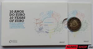 Portugalsko 2 euro 2012 - 10 rokov euro - PROOF