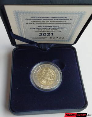 Grécko 2 euro 2021 - Grécka revolúcia - PROOF