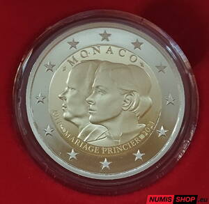 Monako 2 euro 2021 - Svadba Albert II. a Charlene - PROOF