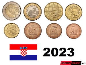Sada Chorvátsko 2023 - 1 cent - 2 euro - UNC