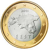 1 euro Estónsko 2011 - UNC 