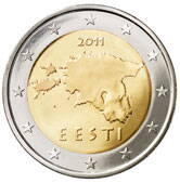 2 euro Estónsko 2011 - UNC 