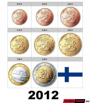 Sada Fínsko 2012 - 1 cent - 2 euro - UNC