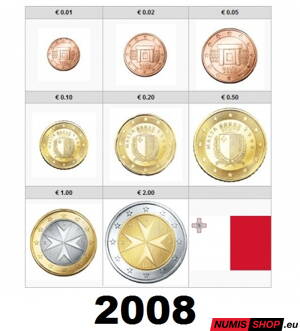 Sada Malta 2008 - 1 cent - 2 euro - UNC