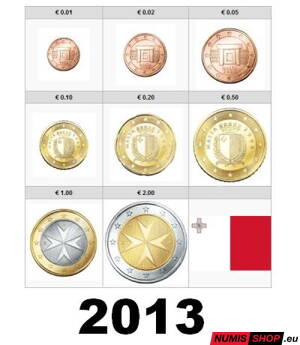 Sada Malta 2013 - 1 cent - 2 euro - UNC