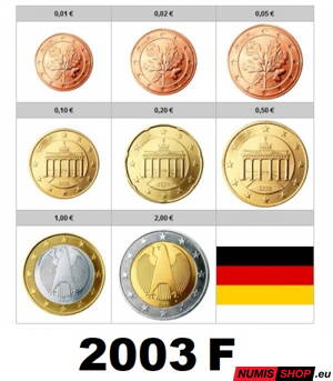 Sada Nemecko 2003 F - 1 cent - 2 euro - UNC