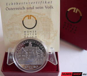 10 eur Rakúsko 2002 - Rakúsko a jeho ľudia - Zámok Ambras - PROOF