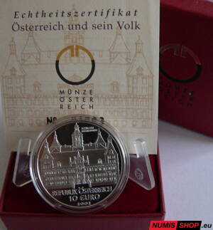 10 eur Rakúsko 2002 - Rakúsko a jeho ľudia - Zámok Eggenberg - PROOF