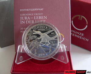 20 eur Rakúsko 2013 - Život na zemi - Jura - PROOF