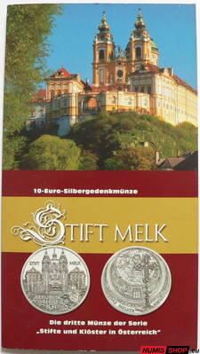 10 eur Rakúsko 2007 - Opátstva a kláštory v Rakúsku - Opátstvo Melk - folder