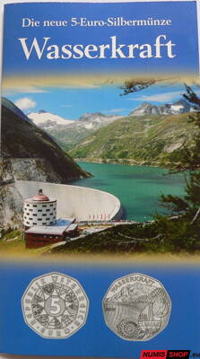 5 eur Rakúsko 2003 - Vodná energia - folder