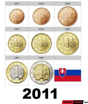Sada Slovensko 2011 - 1 cent - 2 euro - UNC 