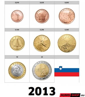 Sada Slovinsko 2013 - 1 cent - 2 euro - UNC