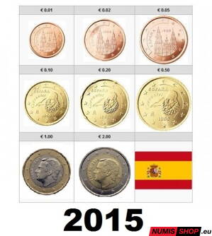 Sada Španielsko 2015 - 1 cent - 2 euro - UNC