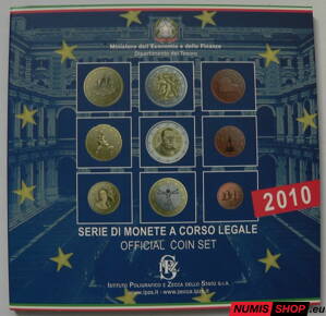 Sada Taliansko 2010 + pamätné 2 euro Cavour