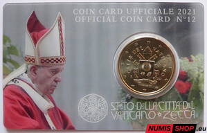 Vatikán 50 cent 2021 Coin Card