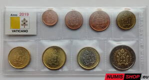 Vatikán 2019 - 1 cent až 2 euro - UNC