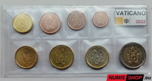 Vatikán 2022 - 1 cent až 2 euro - UNC