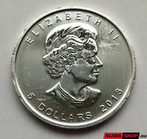 Kanada - 1 oz Maple Leaf - 2013 - investičné striebro