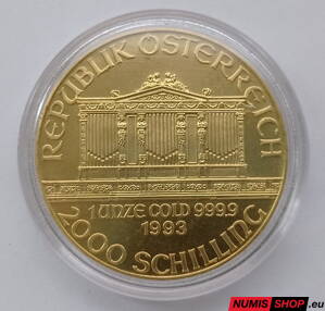 Zlatá investičná minca Wiener Philharmoniker 1 Oz - 1993