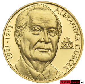 Zlatá medaila - Alexander Dubček - 100. výročie narodenia