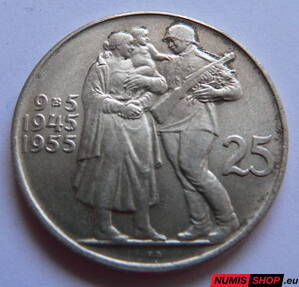 25 Kčs ČSR 1955 - Oslobodenie ČSR