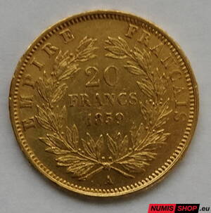 20 francs Francúzsko - 1859