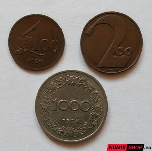 Rakúsko - 1924 - 100 + 200 + 1000 kronen - Prvá republika