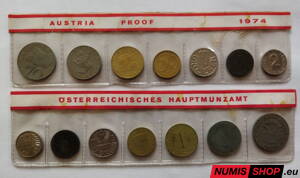 Rakúsko - mini sada 1974 - proof