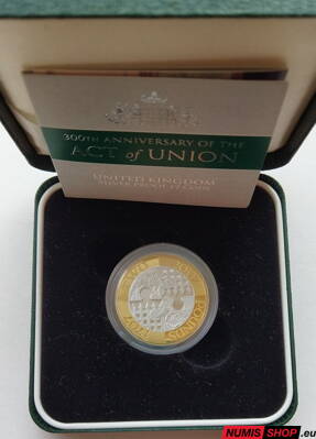 2 silver pounds Veľká Británia - 2007 - Act of Union - PROOF