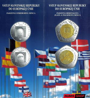 200 Sk a 10 000 Sk Slovensko 2004 - Vstup SR do EÚ - dvojleták