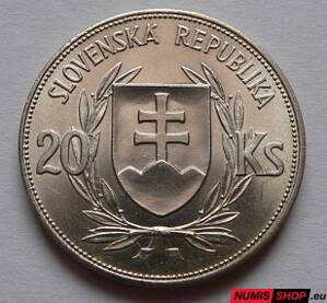 20 koruna SR 1939 Tiso