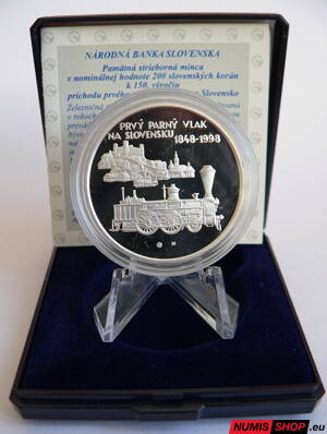200 Sk Slovensko 1998 - Parný vlak - PROOF