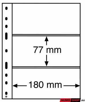 Listy OPTIMA - 3 priehradky - priehľadné