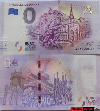 Belgicko - 0 euro souvenir - Citadelle de Dinant