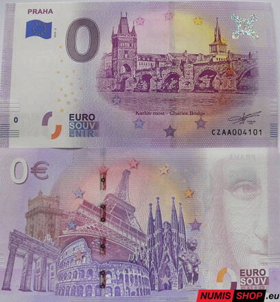 Česká republika - 0 euro souvenir - Praha - Karlov most