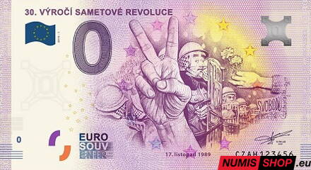 Česká republika - 0 euro souvenir - 30. výročí sametové revoluce
