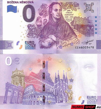 Česká republika - 0 euro souvenir - Božena Nemcová