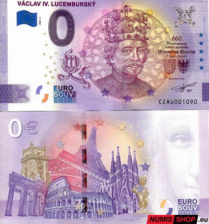 Česká republika - 0 euro souvenir - Václav IV. Lucemburský