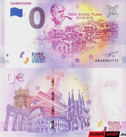 Chorvátsko - 0 euro souvenir - Dubrovnik